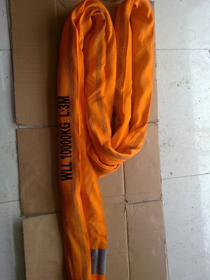 comprar Peso pesado Sling redondo sem fim Poliéster WLL 10T EN1492-2 Laranja suave online manufacture