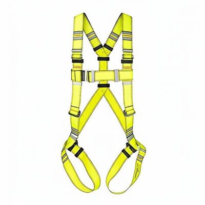comprar Visibilidade Amarelo Com Faixas Refletoras Arnés de Corpo Completo Largura 45 mm Equipamento Geral de Arresto de Queda para a Segurança dos Trabalhadores em Lugares de Trabalho Fabricação em linha