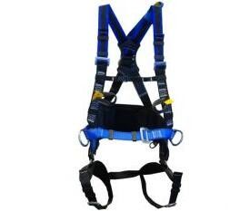 comprar Chicote de fios de segurança completo do corpo do multi ponto azul, chicote de fios de escalada do corpo com correia do salvamento online manufacture