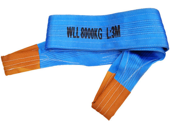 comprar Sling de 8 toneladas 3M de alta qualidade. Fator de segurança 7:1. Faixa de elevação de poliéster de alta resistência para segurança industrial. Fabricação em linha