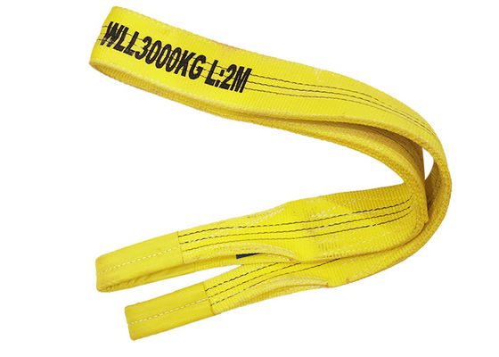 comprar Poliéster Duplex Flat Eye Sling 3 toneladas Cor Amarelo Para Guindaste online manufacture