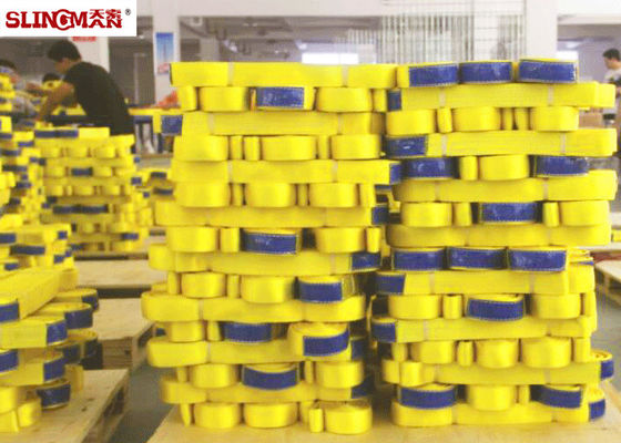 comprar ASMEB30.9 Cinta plana de tecido amarelo de 2 polegadas de alta tenacidade para mercadorias pesadas online manufacture