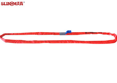 comprar Correias resistentes redondas infinitas da recuperação do estilingue EN1492-2 do poliéster 5T vermelho com logotipo impressas online manufacture