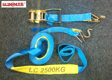 comprar Ratchet o azul do poliéster das correias LC2500 DN AS/NZS4380 50MM com catraca e dois ganchos da cisne online manufacture