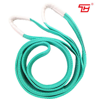 comprar estilingue 100% do Webbing do poliéster da cor verde da largura 2T de 60mm com plano ou Becket Eyes online manufacture