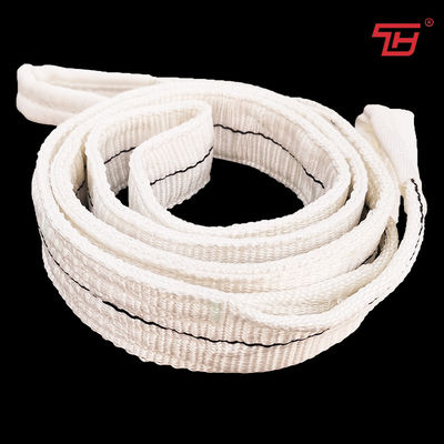 comprar Estilingue liso do Webbing do poliéster branco dobro da cor da dobra 1T para a fábrica de aço inoxidável online manufacture