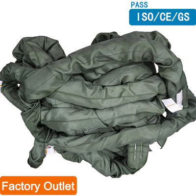 comprar Tela de poliéster de oliveira de trabalho pesado Sling Round Jacket Twill Tecido Construção Vertical 68000 LBS online manufacture