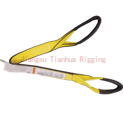 comprar 9800 #/inch 2Ply torceram os olhos o estilingue da Web que do poliéster tem a borda preta tratada em ambos os lados para levar, levantar, rebocar ou puxar cargas online manufacture